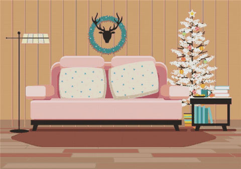 Cozy Christmas Setting - X Squared Cross Stitch