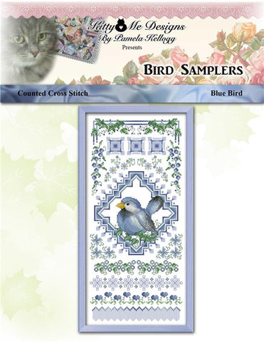 Bird Sampler Blue Bird - Kitty & Me Designs