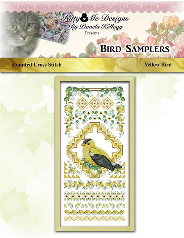 Bird Sampler Yellow Bird - Kitty & Me Designs