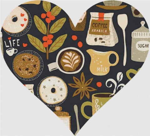 Coffee Heart - X Squared Cross Stitch