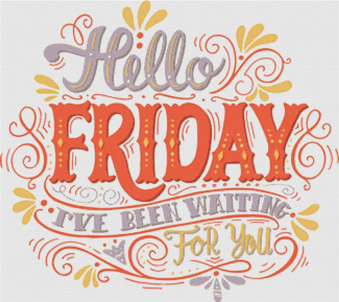 Hello Friday - X Squared Cross Stitch
