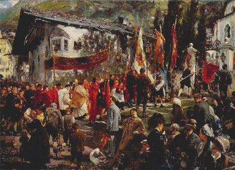 Fronleichnamsprozession In Hofgastein - X Squared Cross Stitch