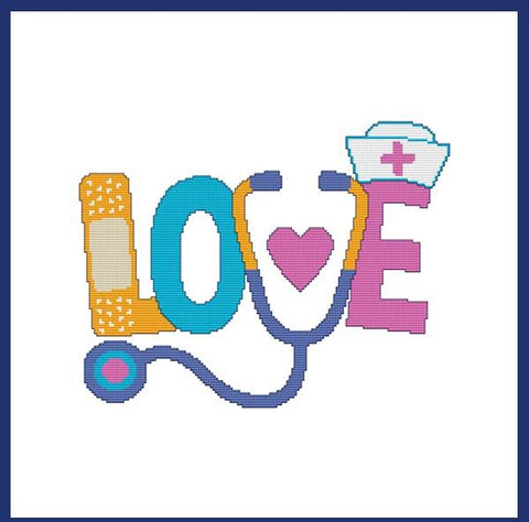 Love (Nursing) - Cross Stitch Wonders