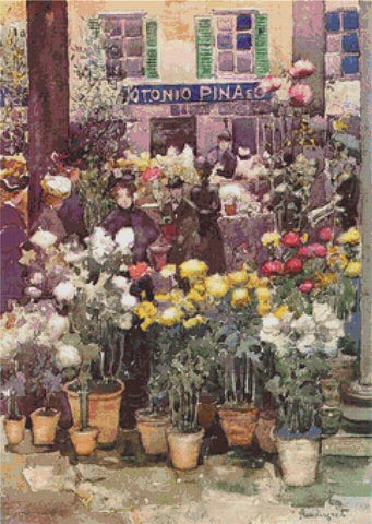 Italian Flower Market - X Squared Cross Stitch