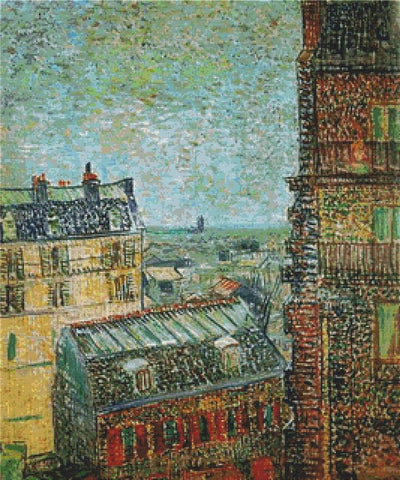 View Of Paris From Vincent's Room In The Rue Lepic - X Squared Cross Stitch