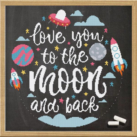 Love You To The Moon And Back - Cross Stitch Wonders