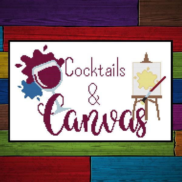 Cocktails & Canvas - Cross Stitch Wonders