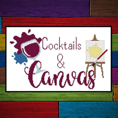 Cocktails & Canvas - Cross Stitch Wonders