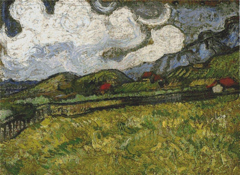 Wheat Field Behind Saint-Paul Hospital With A Reaper - X Squared Cross Stitch