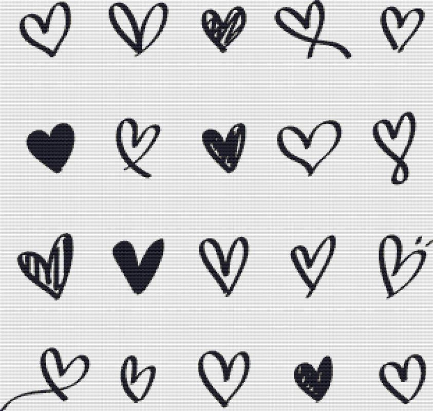 Collection Of Hearts - X Squared Cross Stitch