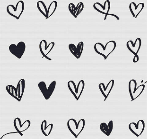 Collection Of Hearts - X Squared Cross Stitch