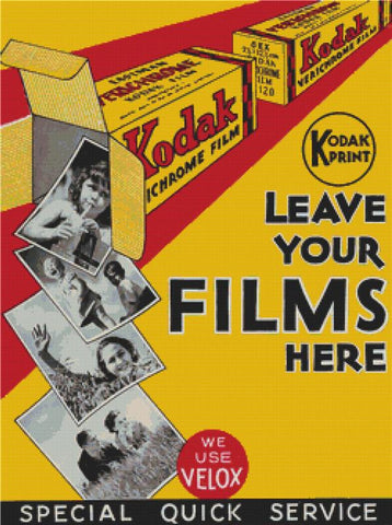 Kodak Poster - X Squared Cross Stitch