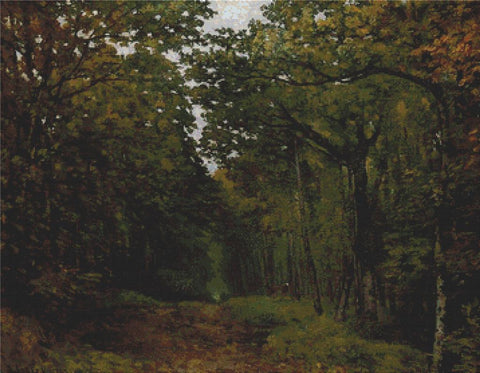 Avenue Of Chestnut Trees Near La Celle Saint Cloud - X Squared Cross Stitch
