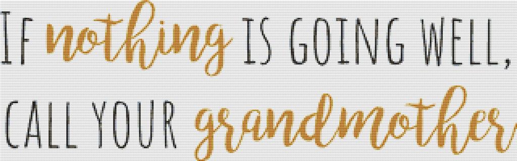 Call Your Grandmother - X Squared Cross Stitch