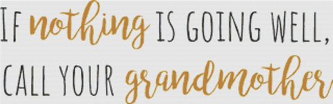 Call Your Grandmother - X Squared Cross Stitch