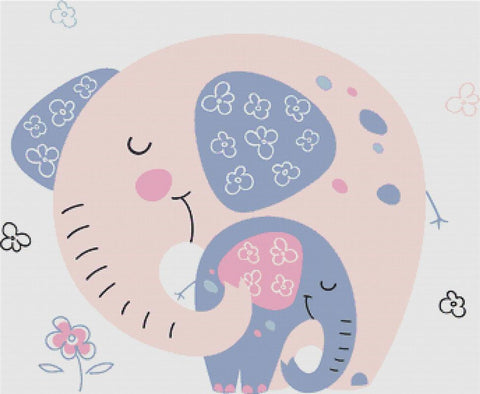 Cute Elephants - X Squared Cross Stitch
