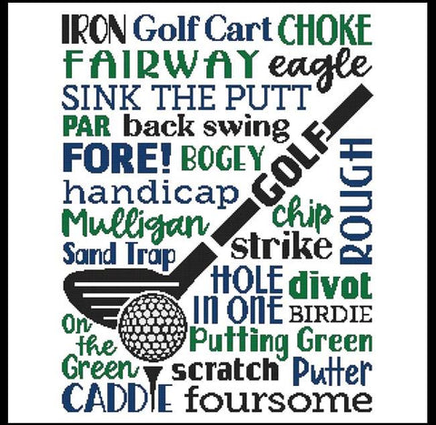 Subway Art: Sports Golf - Cross Stitch Wonders