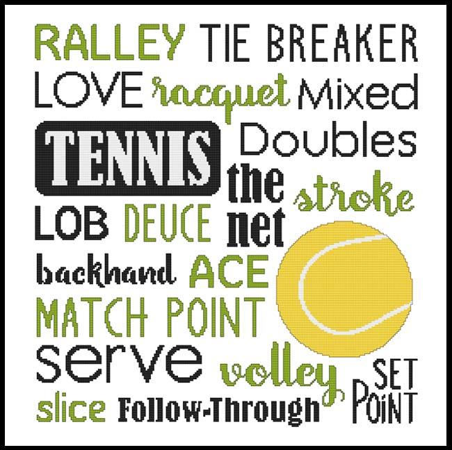 Subway Art: Sports Tennis - Cross Stitch Wonders