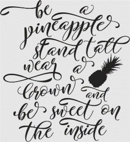 Be A Pineapple - X Squared Cross Stitch