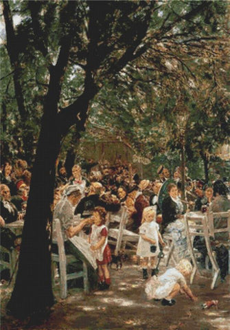 Beer Garden In Munchen - X Squared Cross Stitch