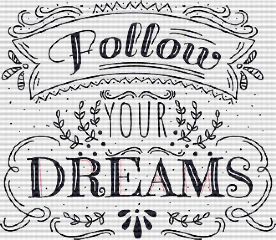 Follow Your Dreams - X Squared Cross Stitch