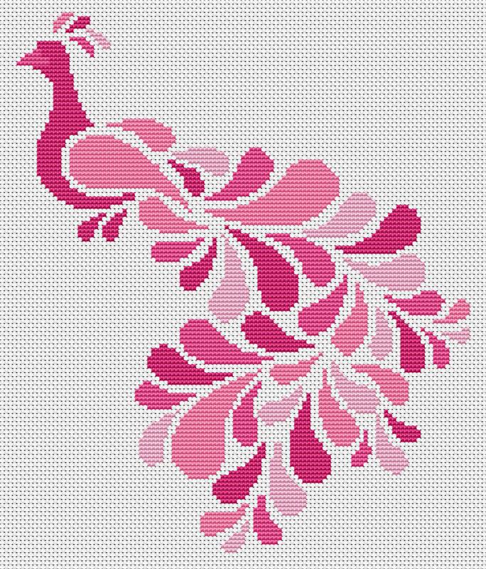Abstract Peacock in Pink - Art of Stitch, The