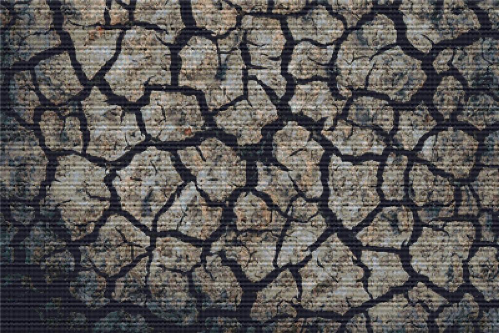 Mud Cracks - X Squared Cross Stitch