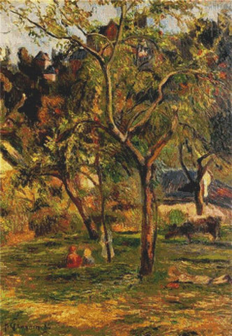 Orchard Under The Church Of Bihorel - X Squared Cross Stitch