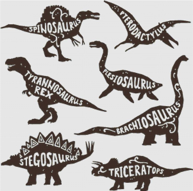 Dinosaurs - X Squared Cross Stitch