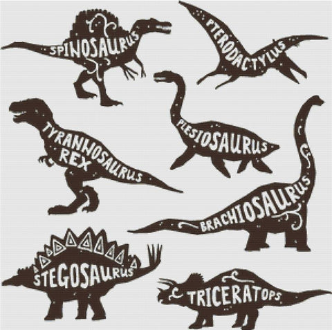 Dinosaurs - X Squared Cross Stitch