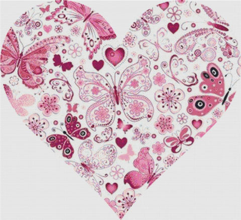 Butterfly Heart: Smooth - X Squared Cross Stitch