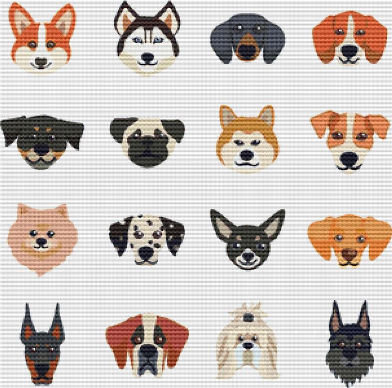 Purebred Dogs - X Squared Cross Stitch