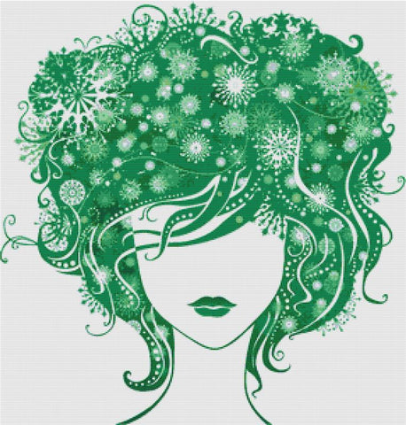 Girl With Green Hair - X Squared Cross Stitch