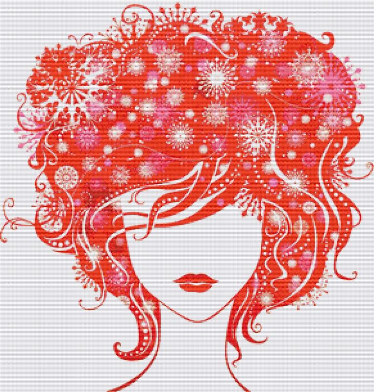 Girl With Red Hair - X Squared Cross Stitch
