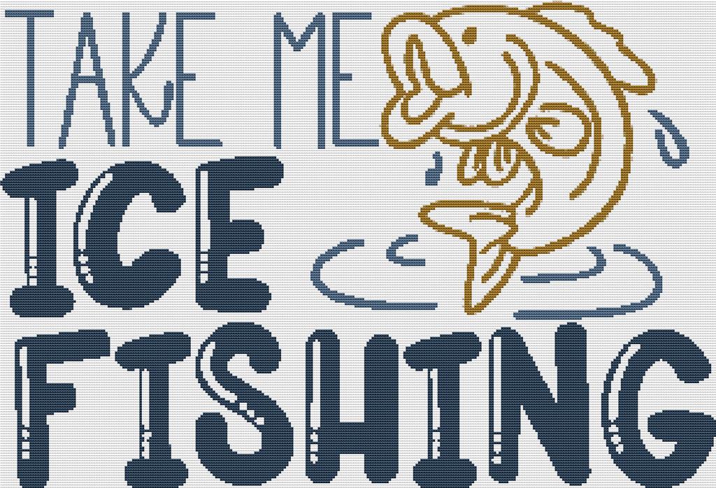 Take Me Ice Fishing - X Squared Cross Stitch