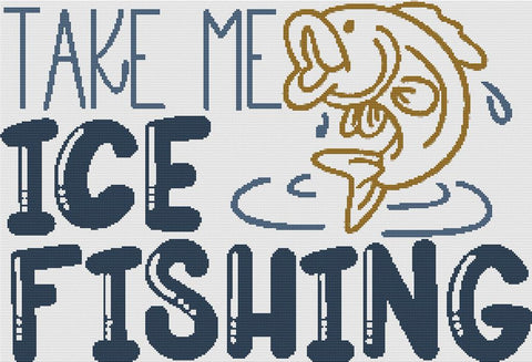 Take Me Ice Fishing - X Squared Cross Stitch
