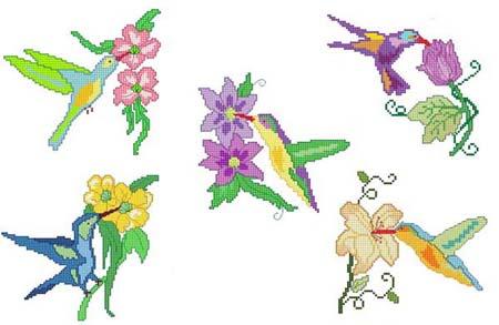 Hummingbirds - Cross Stitch Wonders