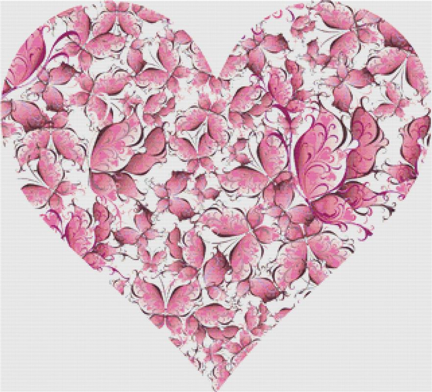 Heart Of Butterflies: Smooth - X Squared Cross Stitch