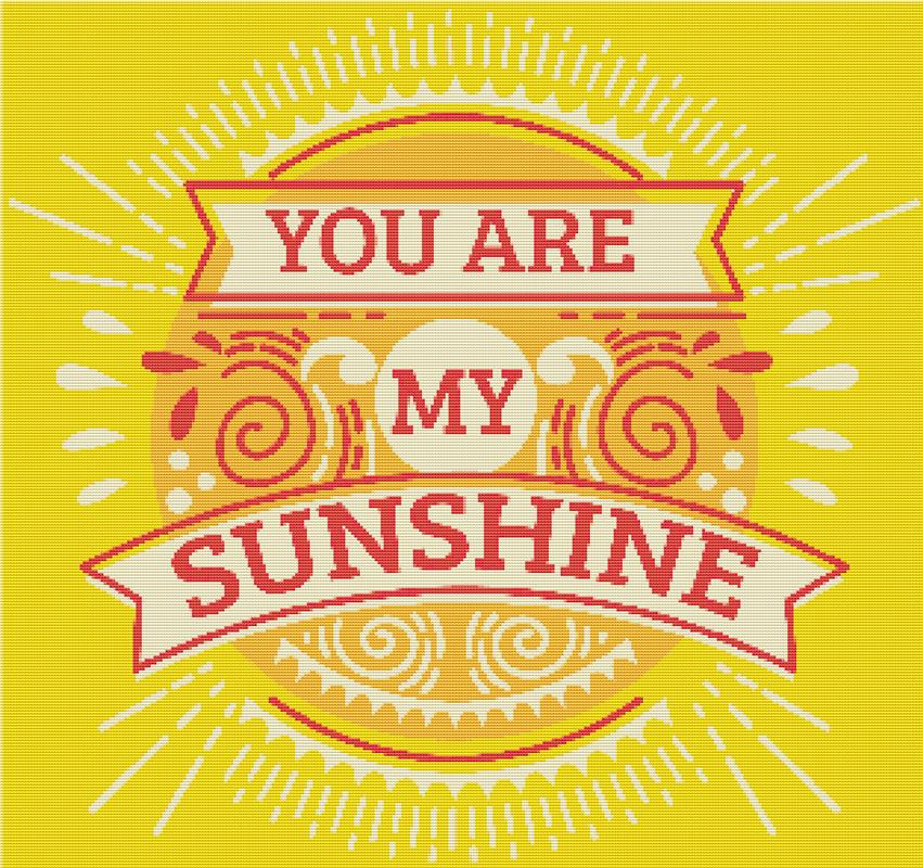 You Are My Sunshine - X Squared Cross Stitch