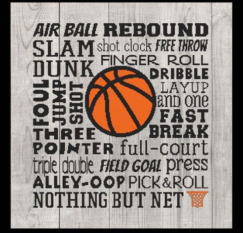 Subway Art: Sports Basketball - Cross Stitch Wonders