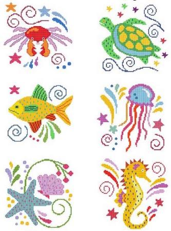 Jacobean Sea Friends 2 - Cross Stitch Wonders