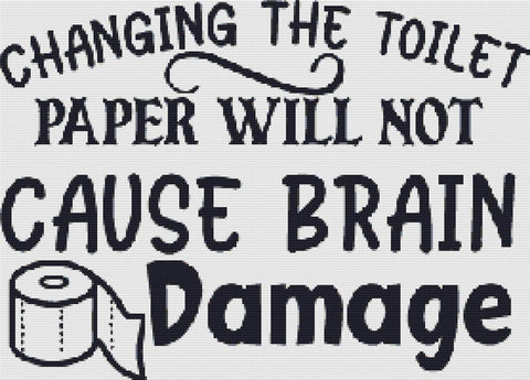 Changing The Toilet Paper - X Squared Cross Stitch