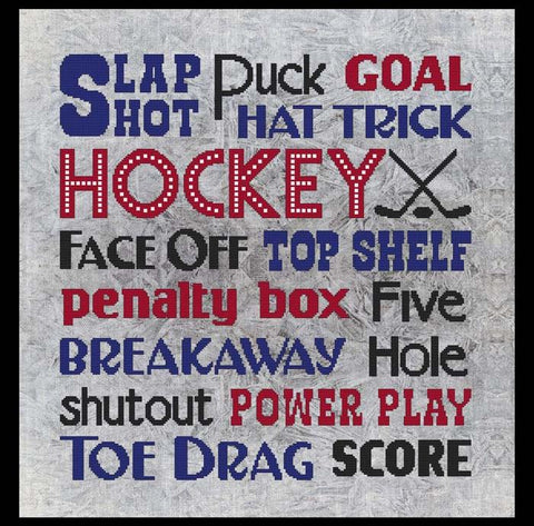 Subway Art: Sports Hockey - Cross Stitch Wonders