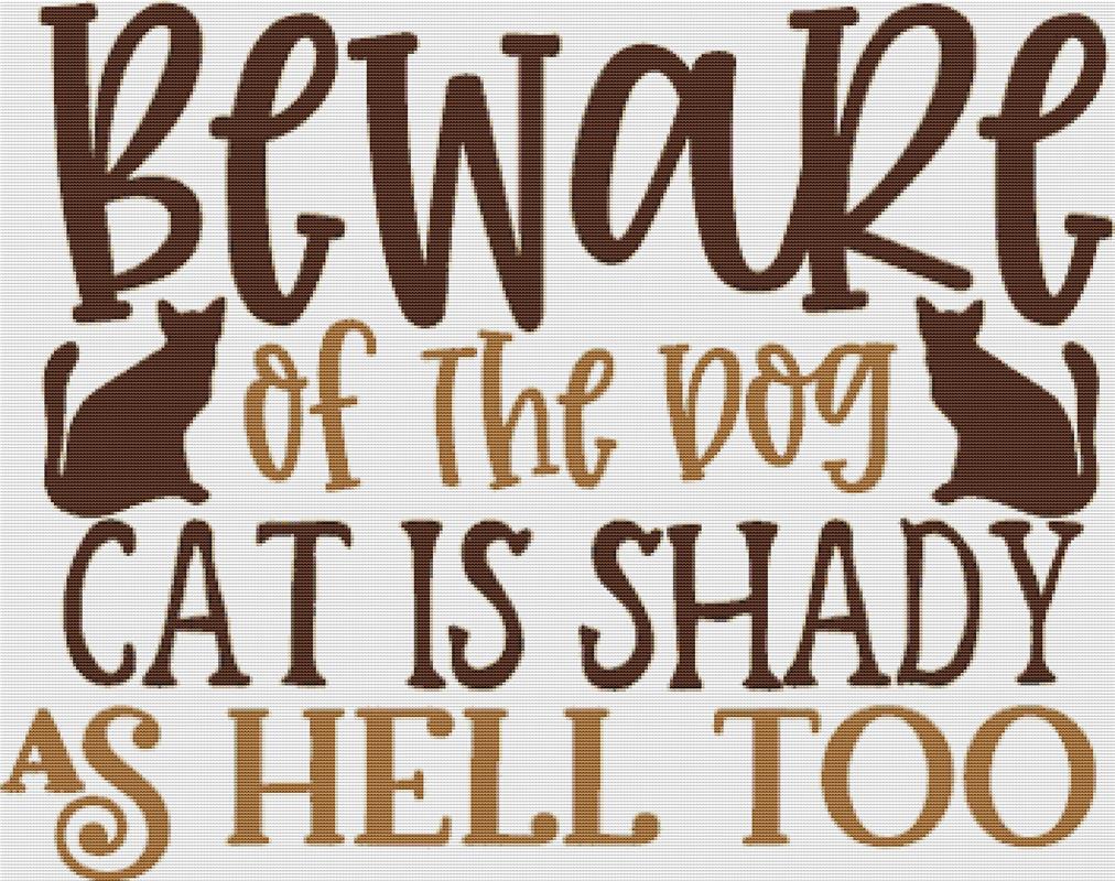 Beware Of The Dog - X Squared Cross Stitch