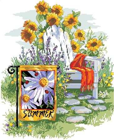 Summer Garden Flag - Kooler Design Studio