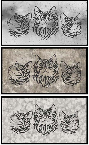 Tribal Cat Trio - Cross Stitch Wonders