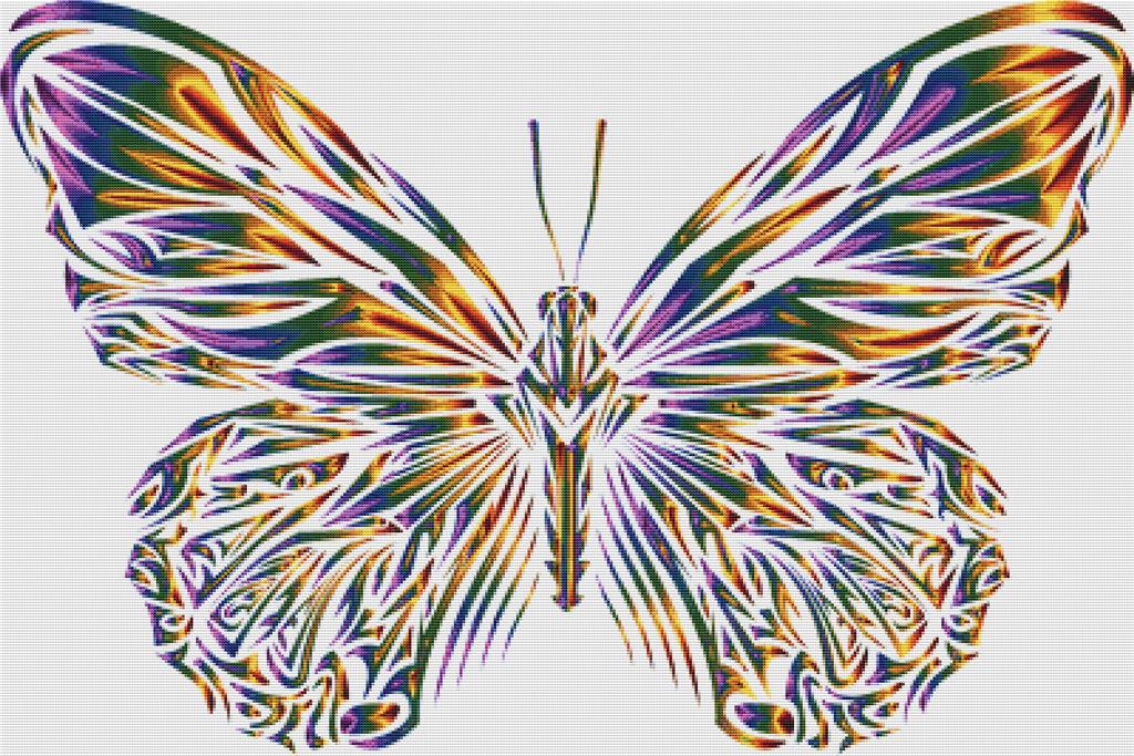 Chromatic Butterfly - X Squared Cross Stitch