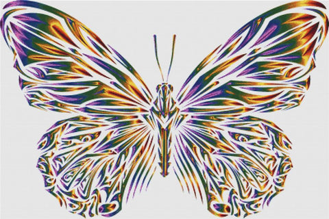 Chromatic Butterfly - X Squared Cross Stitch