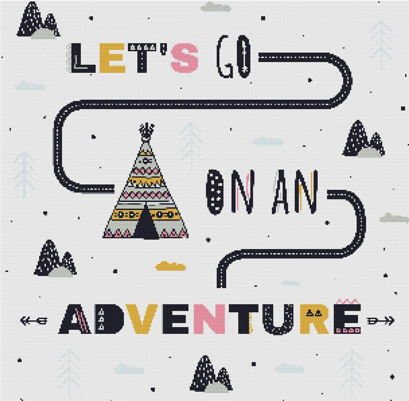 Let's Go On An Adventure - X Squared Cross Stitch