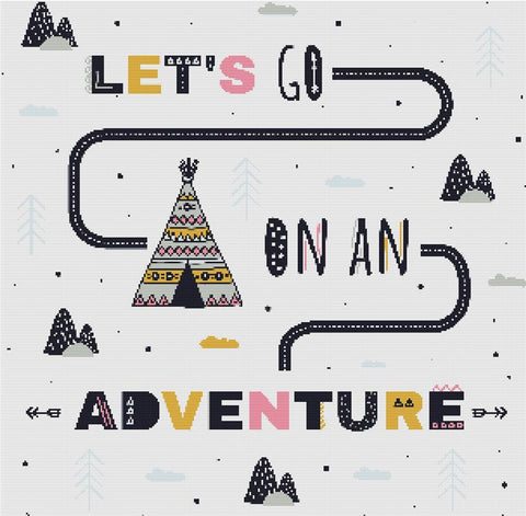 Let's Go On An Adventure - X Squared Cross Stitch